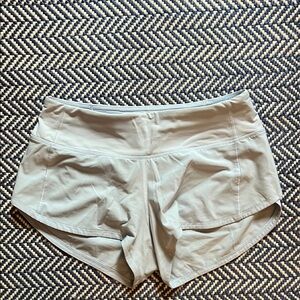 Lululemon Blue Linen Speed Up 2.5” Shorts
